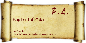 Papiu Léda névjegykártya